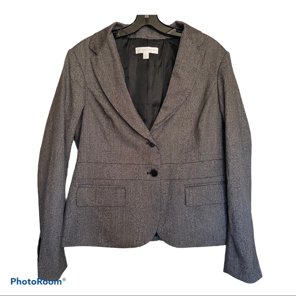 New York & Company Stretch Herringbone Blazer 14